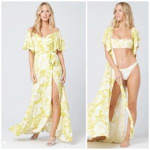 NWT L*SPACE Floral Panama Maxi Dress Havana Blooms